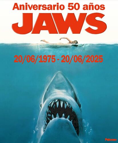 jaws 2025 poster-50 años