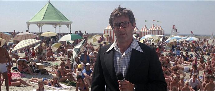 The reporter in Jaws 1975 is a cameo by Peter Benchley