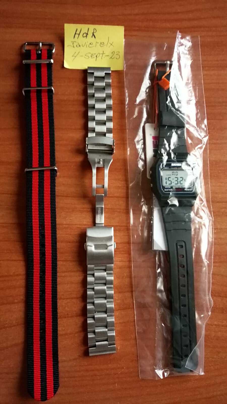 RELOJ CASIO F-91W correa nato 